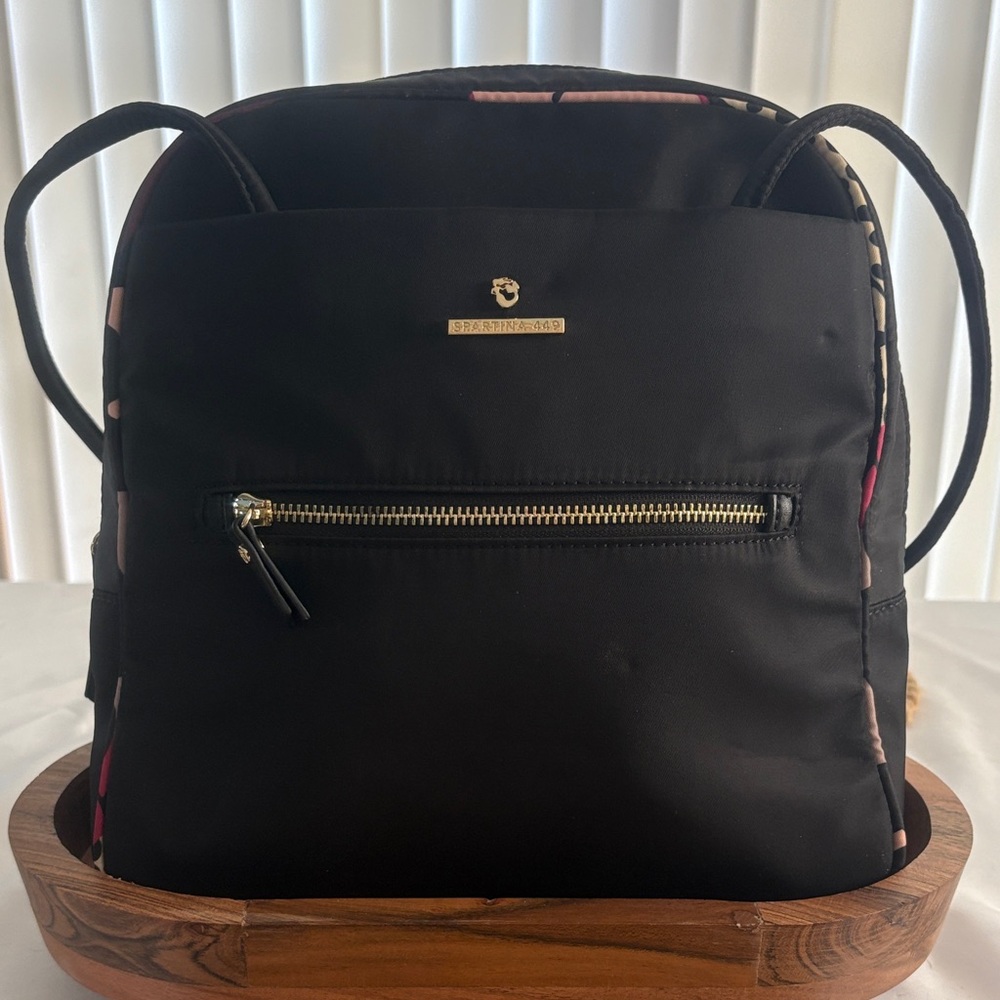 Spartina 449 Black and Pink Backpack